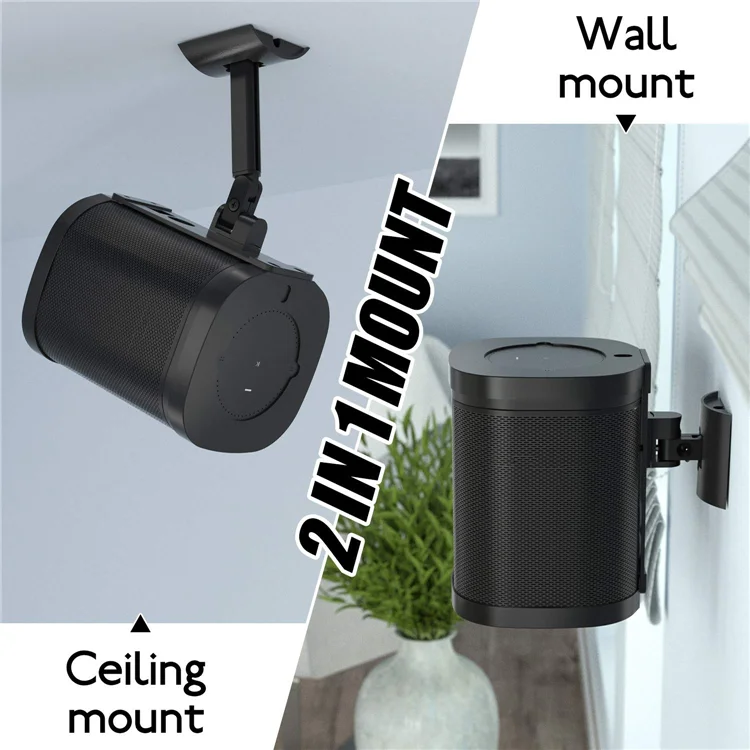 2 in 1 speaker wall bracket  for Sonos One / SL  Tilt & Swivel 180 degree Adjustments Ceiling and wall Mounting Bracket