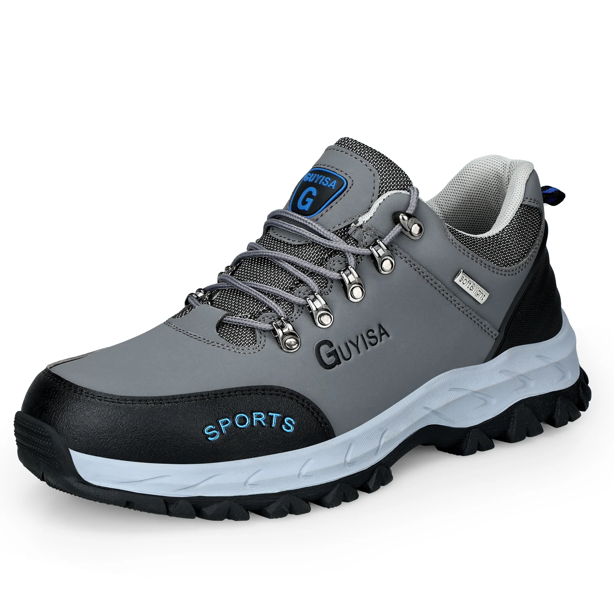GUYISA Trendy hot selling safety shoes fashion outdoor work anti-smashing steel toe rubber sole safety shoes