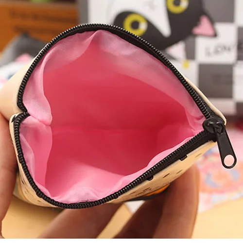 Fashion Hot Selling Small Girls Short Purse Cartoon Mini Coin Bag Wallet Pouch Purse With Lining
