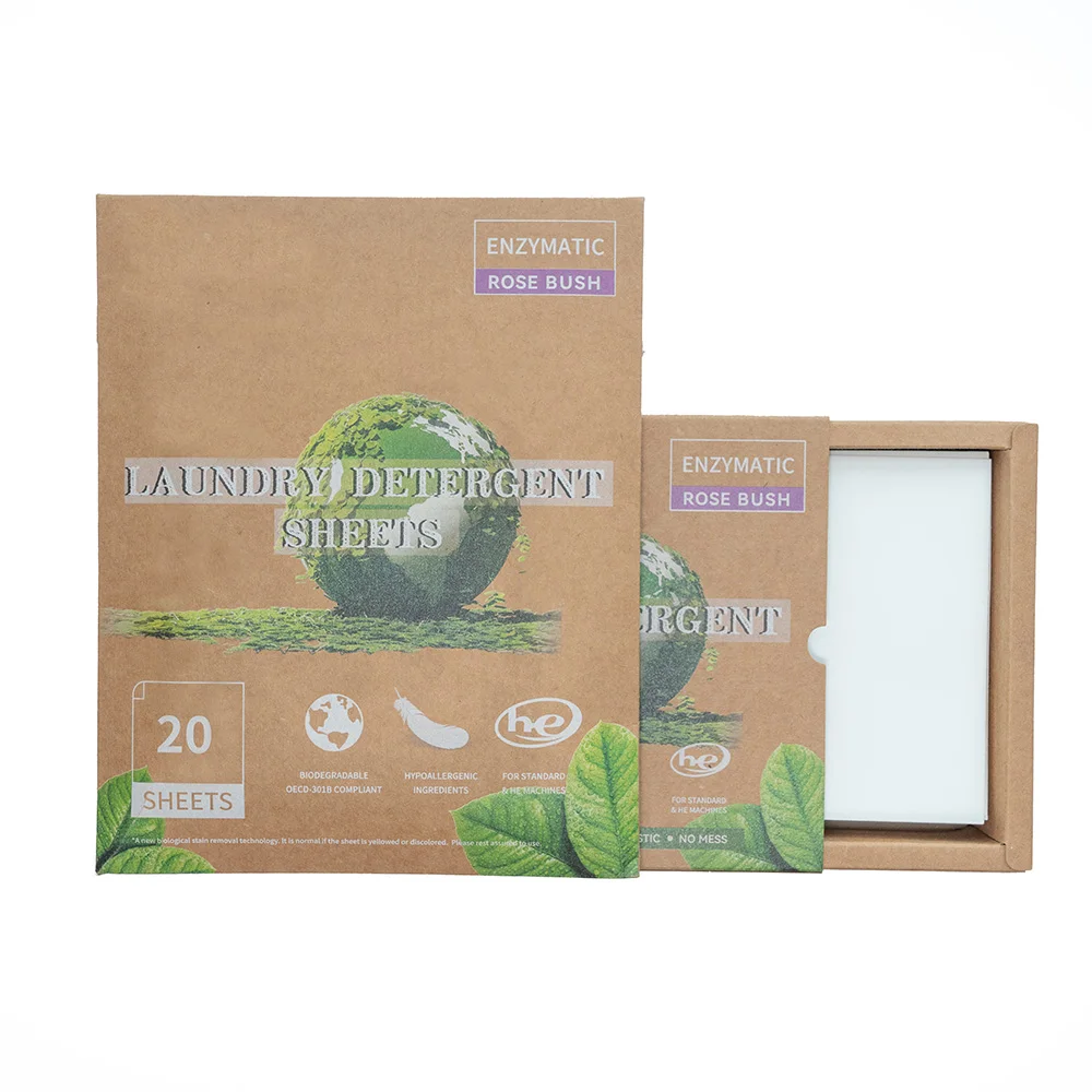 Factory Price Wholesale custom packing eco friendly Laundry Strips Tablet Laundry Laundry Detergent Sheet Strips