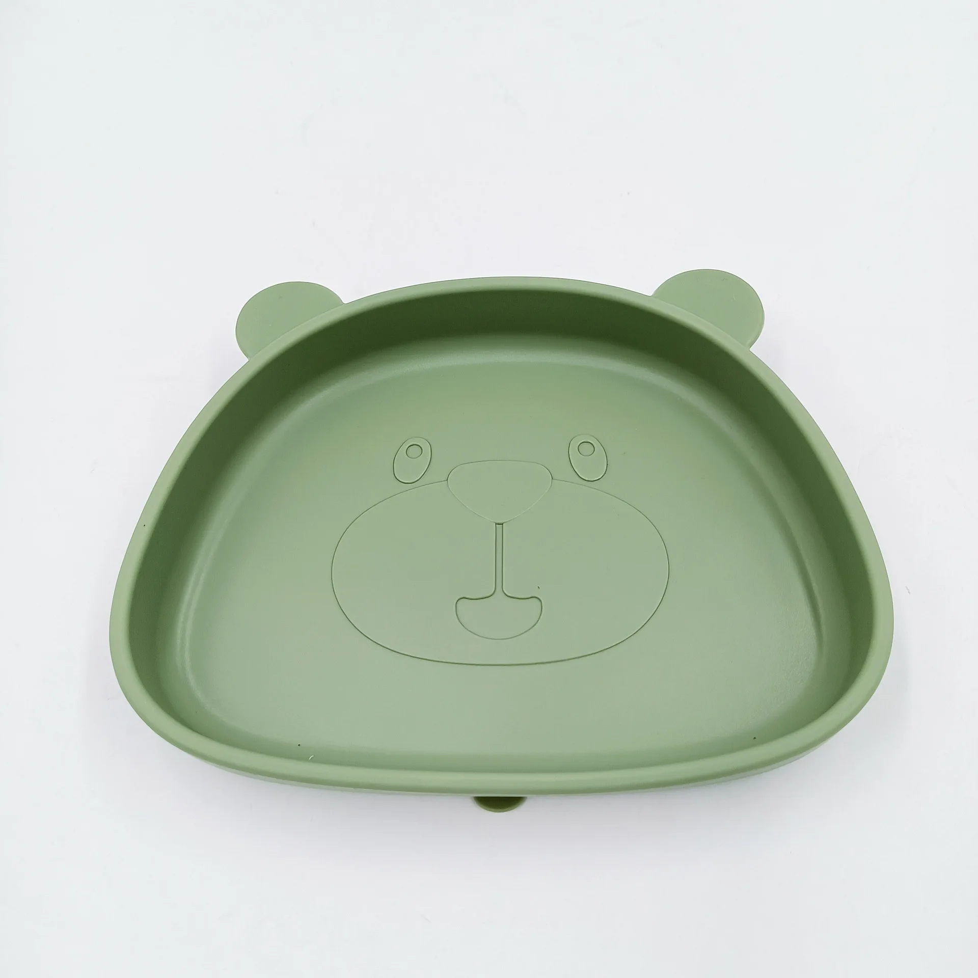 Wholesale Cartoon Panda Baby Bowls Silicone Soft Anti-fall Food Feeding Plates Tablewares With Suction Cup