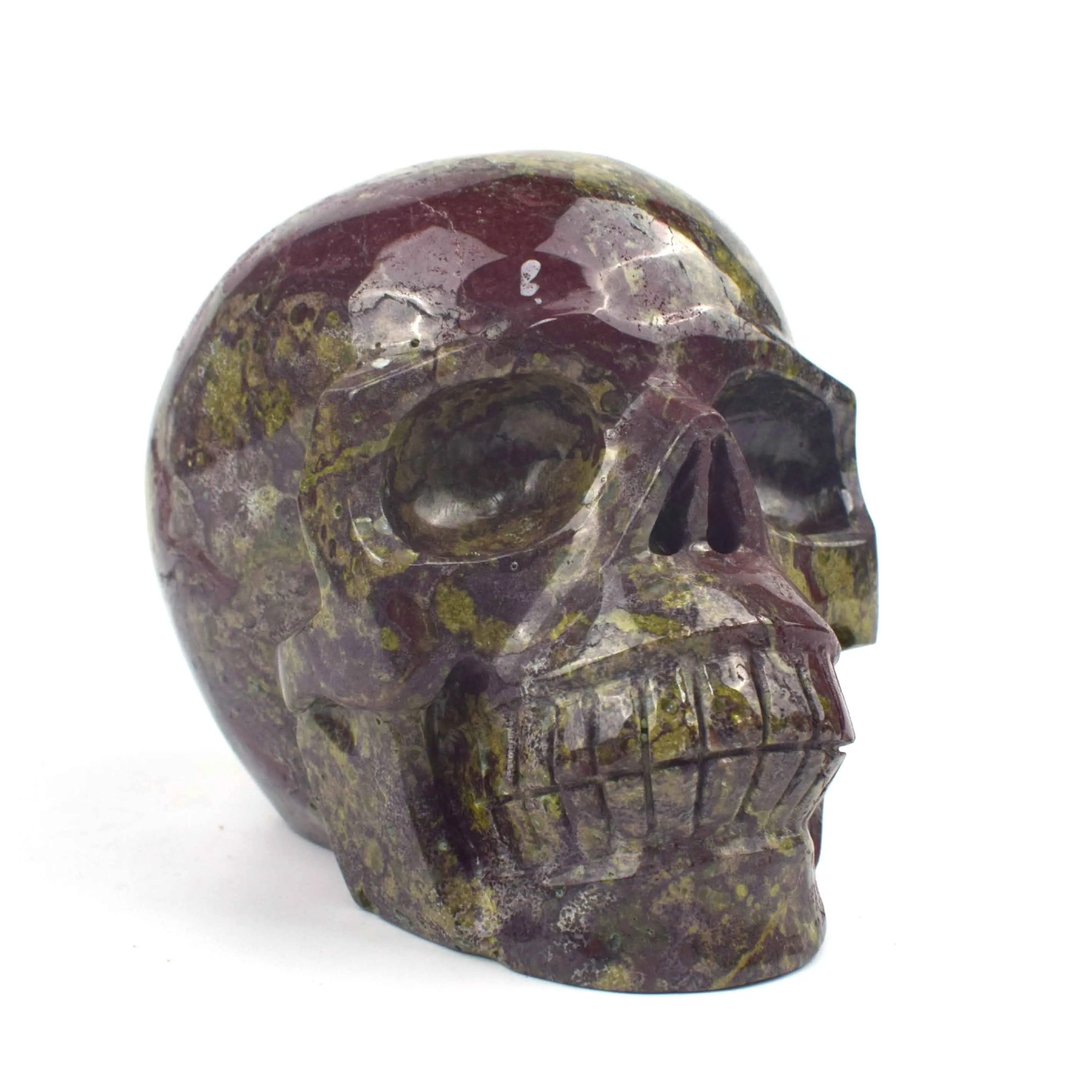 Wholesale Natural Crystal Healing Carved  5.0 inches Dragon Blood Skulls Sculpture For Gift