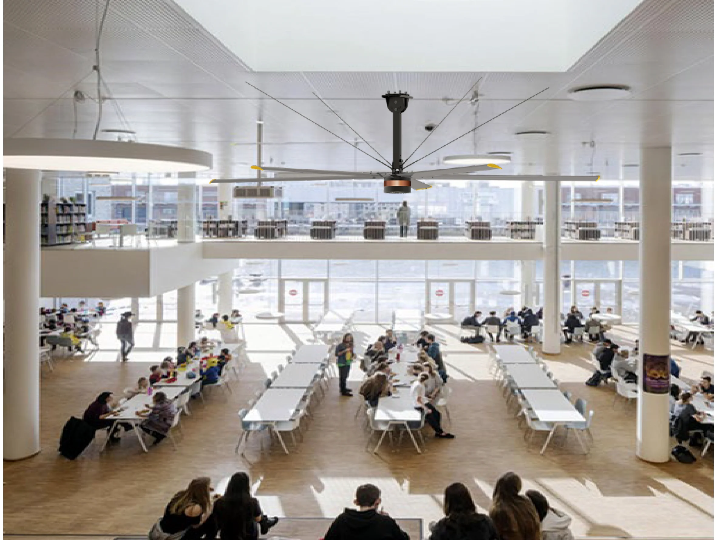 10ft 12ft 16ft energy saving commercial big hvls ceiling fan