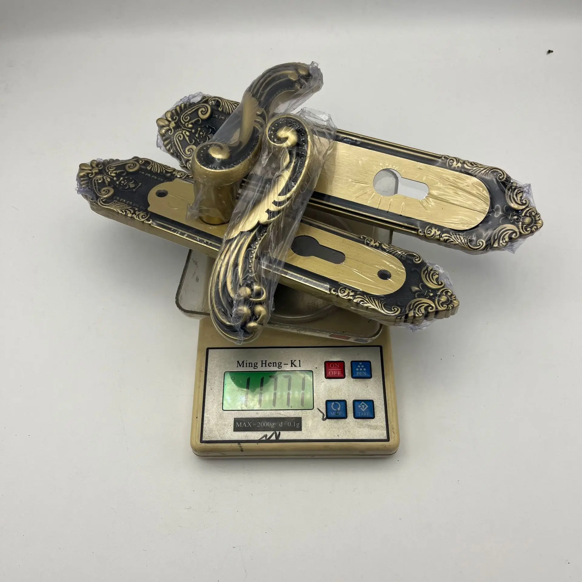 Yellow Bronze Aluminum Alloy Interior Door Lock European Style Bedroom Door Lock