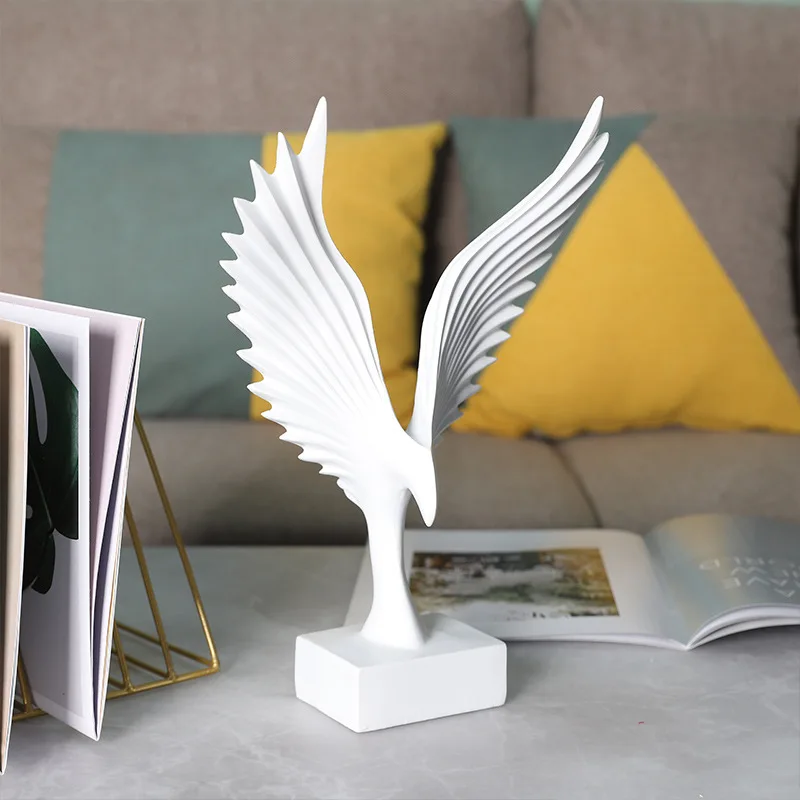 Nordic American Decoration Resin Gift Simple Angel Wing Decoration Resin Music Model Room Cabinet Statue Figurines Crafts