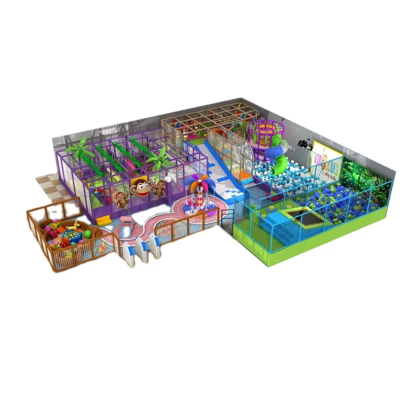 newest sales customized colorful children plastic indoor playgrounds soft play kids indoor playground