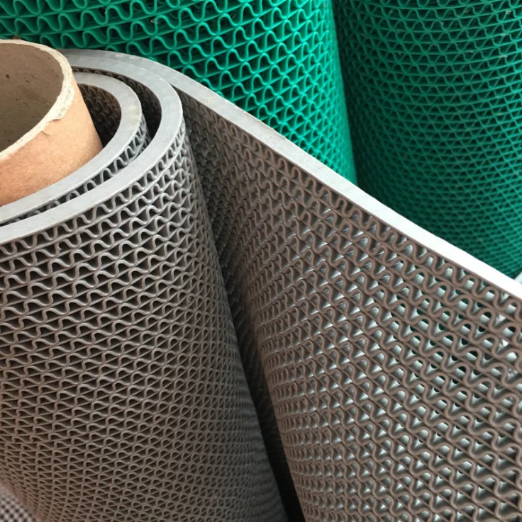 Китайский поставщик полые Напольные Резиновые противоскользящие сетчатые коврики из ПВХ