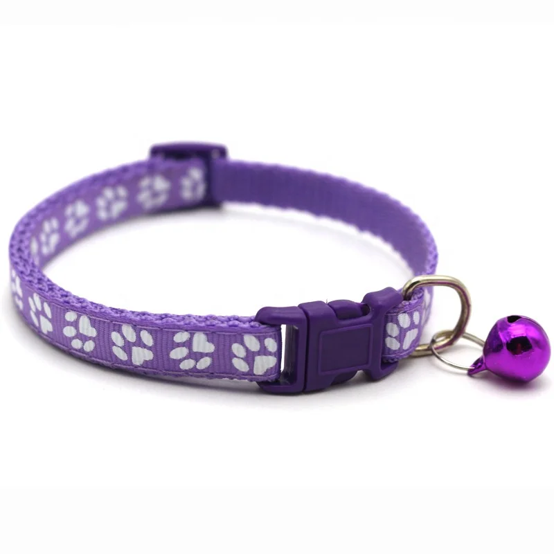 Fashion durable colorful breakaway saftey clasp cat neck collars pink gold reflective kitten collars dog and cat