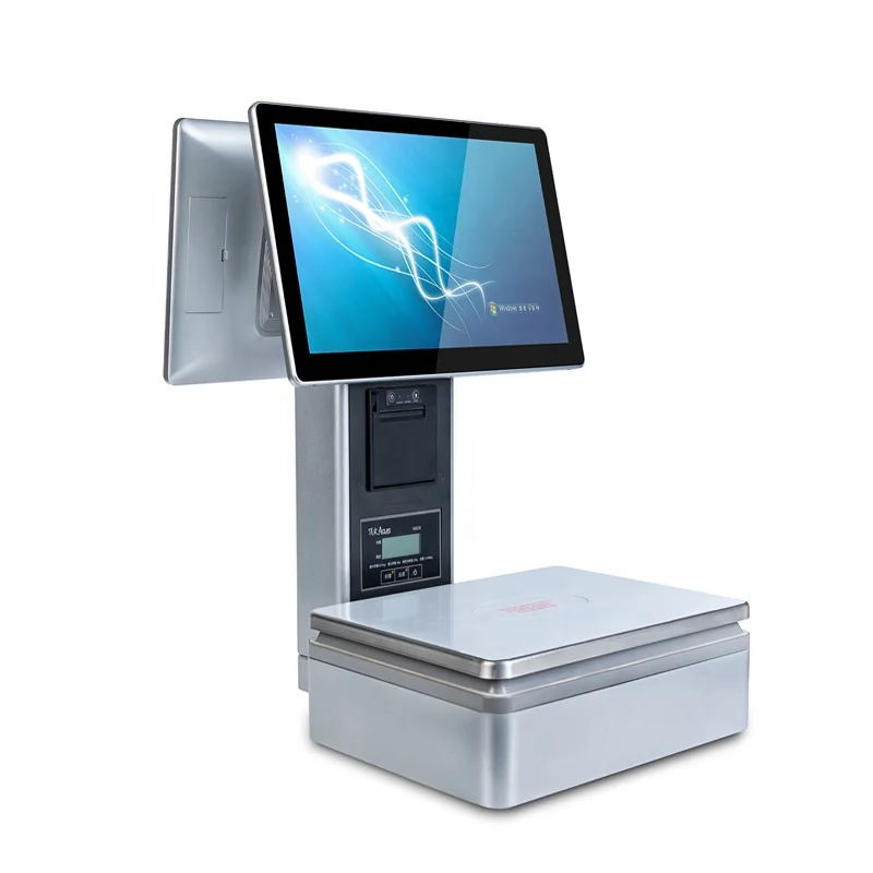 All In one Touch Pos Weighing Scale Windows Cash Register for Fresh Store Weighing