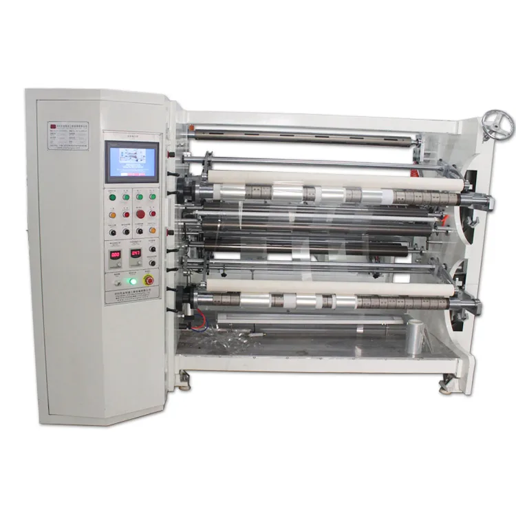 OCA TPU, PET,  PC Foam PVC, plastic film and Fabric roll laminating slitting and rewinding machine