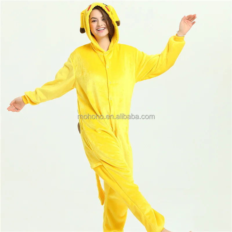 Cartoon Animal One Piece Flannel Pajamas Home Wear for Adults