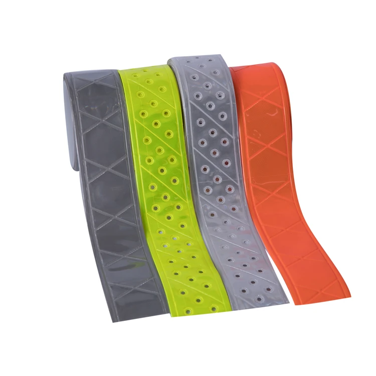 Lianxing EN20471 high light visibility pvc crystal lattice reflective tape reflector strip for traffic safety workwear uniform
