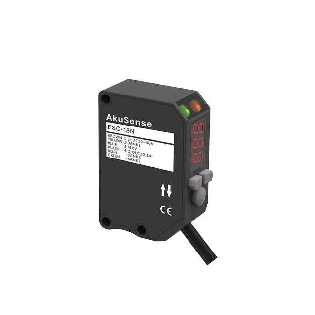 AkuSense 10mm Npn Pnp Infrared Beam Photoelectric Detection Detective Diffuse Reflection Electrical Photo Color Mark Sensor