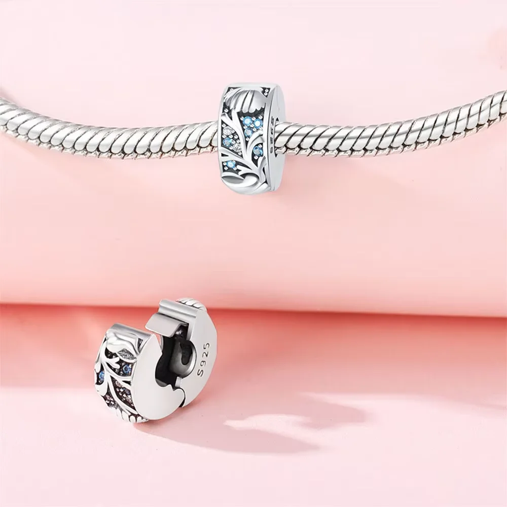 Wholesale ocean series DIY bracelet accessories 925 sterling silver jellyfish charm bracelet jewelry for women gift