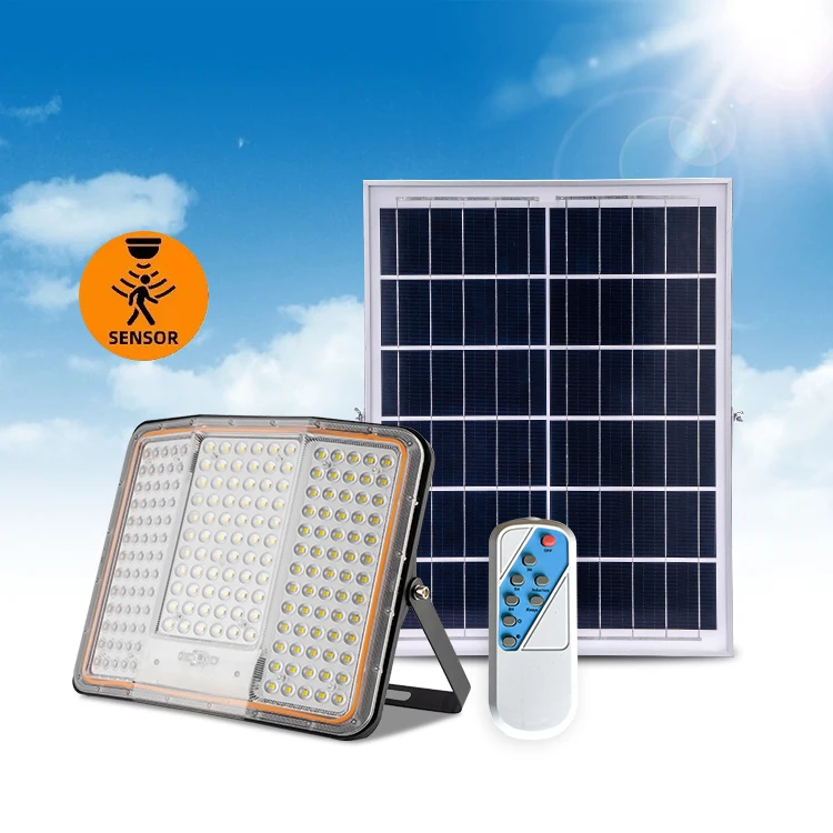 Remote Control Smd2835 Abs Ip67 Waterproof Sense Led Flood Lamp Outdoor 100w 200w 300w 400w 500w Solar Reflector Flood Light
