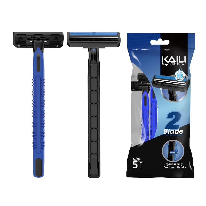 Wholesale Disposable Shaving razor Rubber Disposable Razor Twin blade for men shaving