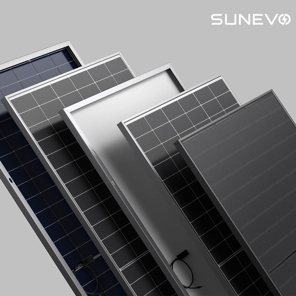 Sunevo Rotterdam Stock Pv модули 450W 480W 500W Germany полностью черные двулицевые солнечные панели для домашнего использования