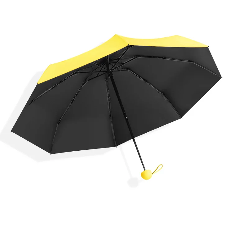 Capsule Lightweight Umbrella Garden Child 3Foldumbrella Easy To Carry Automatic Umbrella Small Umbrella With Customized Logo