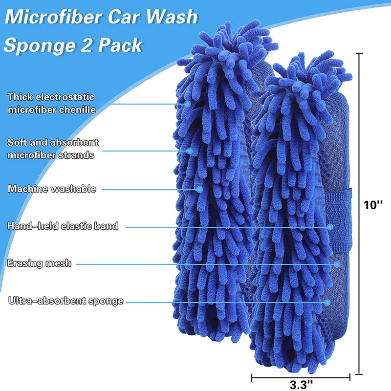 Ultra Soft Lint And Scratch Free Premium Chenille Microfiber Washing Truck Boat Motorcycle Car Wash