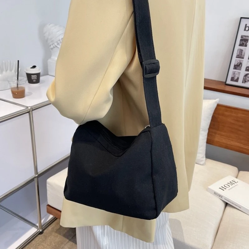New Fashion Custom Logo Cotton Canvas Tote Bag Cotton Canvas Messenger Crossbody Bags for Women