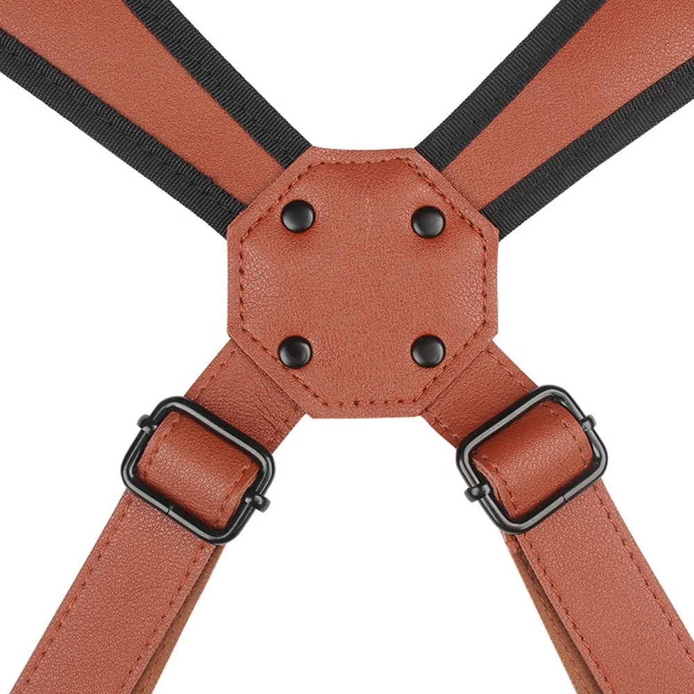 Tactical Holster Pu Leather Adjustable Concealed Carry Holster With Magazine Holder Vertical Shoulder Holster