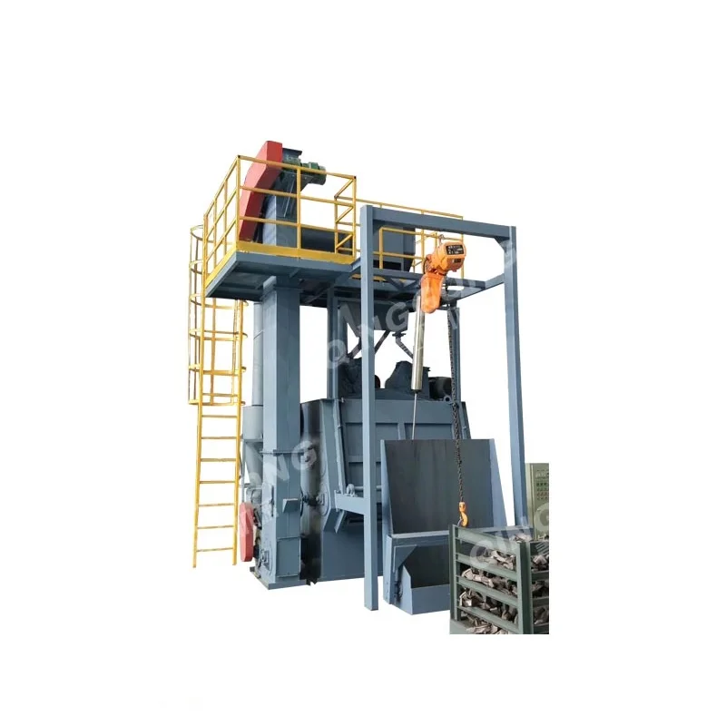 customized automatic auto part casting forging rubber abrator  for surface cleaning  tumble belt shot blasting machine