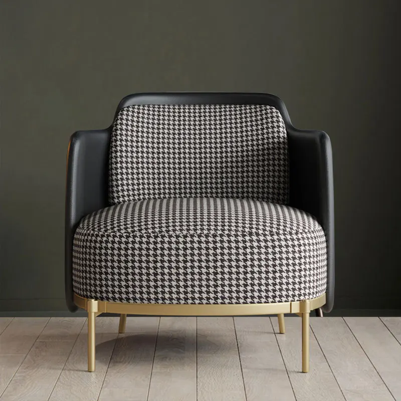 Nordic Home Furniture Light Luxury Hotel Sofa Chairs Modern Solid Wood  Living Room Fabric leather Lounge Single Chairs