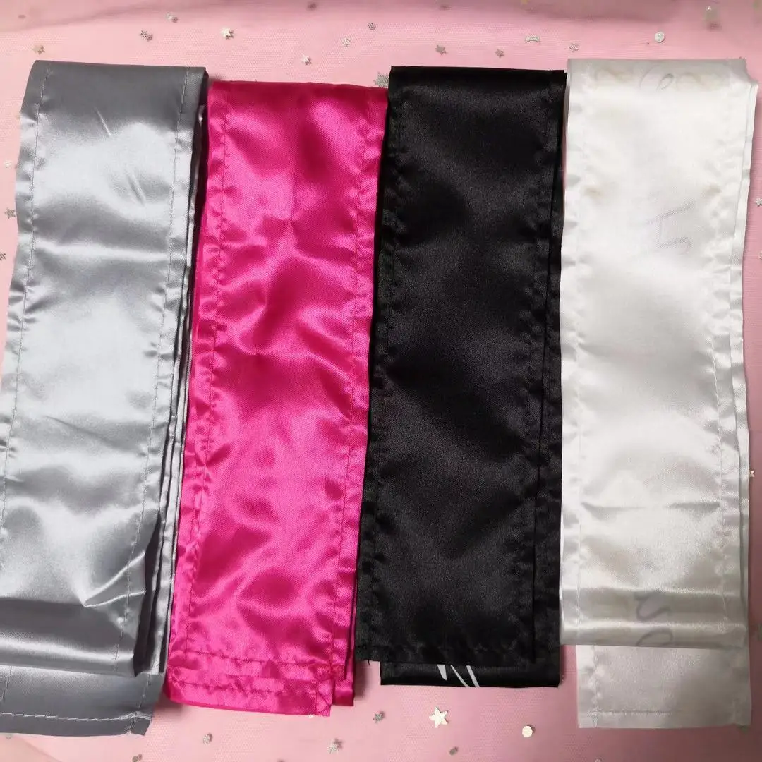 Атласная повязка на голову с принтом бревен, шелковые головные повязки для волос, бесплатный образец удлинителей для волос, головная повязка