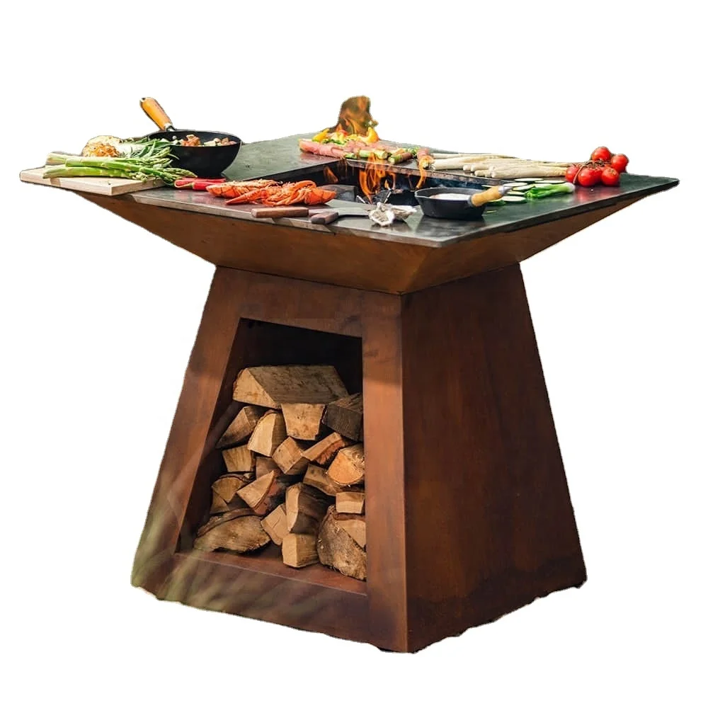 Maintenance-Free Black Painted Barbeque Grill For Outside Kitchen