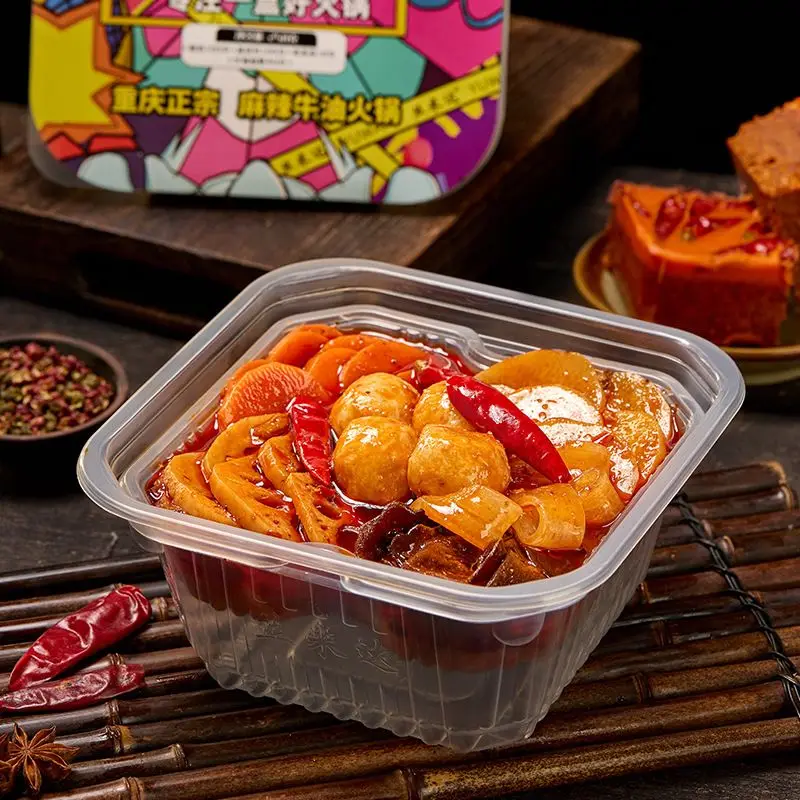 Laweike Spicy Beef Self Heating Hot Pot with Vegetable Chinese Noodles 420g Convenient Fast Meal