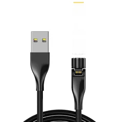 Factory cheap oem rotate 3 in 1 Type C Micro USB ios phone 540 degree magnetic data cables magnet fast charging USB cable