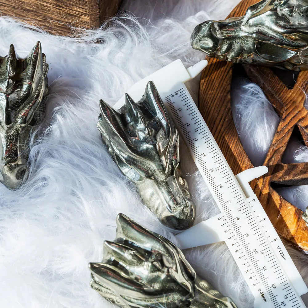 Wholesale Polished Pyrite Dragon Head Healing Nature Crafts Crystals