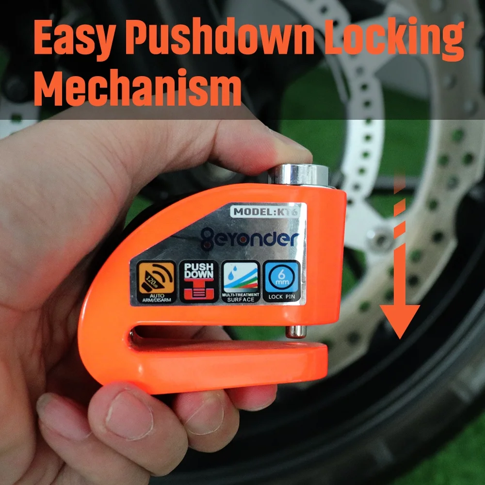 KOVIX Motorcycle Disc Brake Lock Motorcycle Anti-Theft Wheel Disc Brake Lock Waterproof Security Alarm Protection