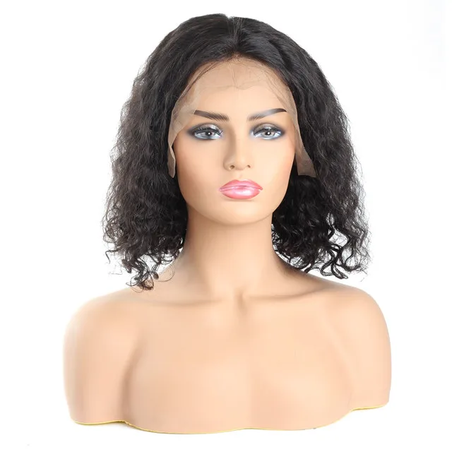 Short deep curly lace bob wig with baby hair 100% human hair for black women, wholesale Brazilian lace front lace wigs vendors