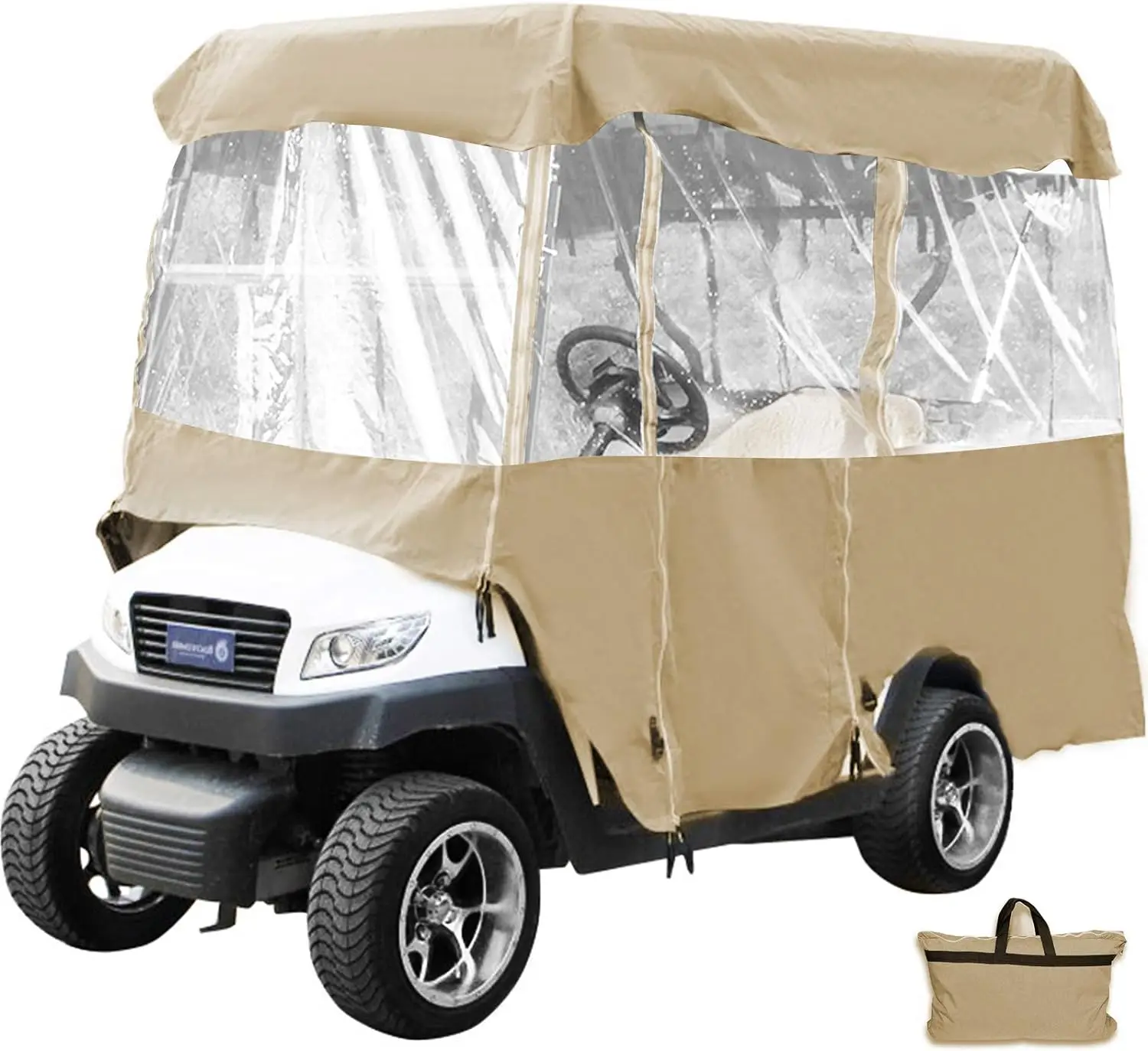 210D Waterproof Driving Golf Cart Enclosure with Window for Club Car Yamaha Cart