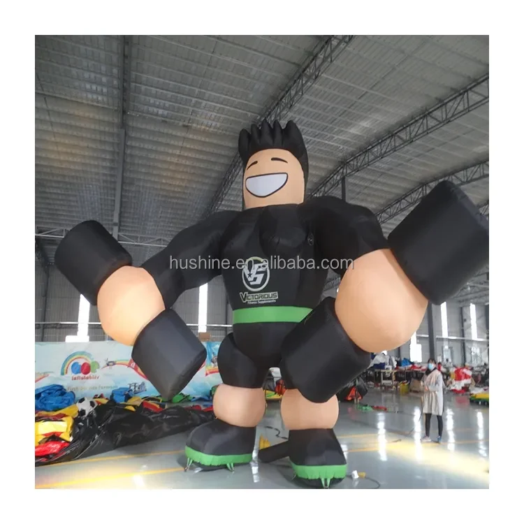 Outdoor fitness club advertising inflatable muscle man model