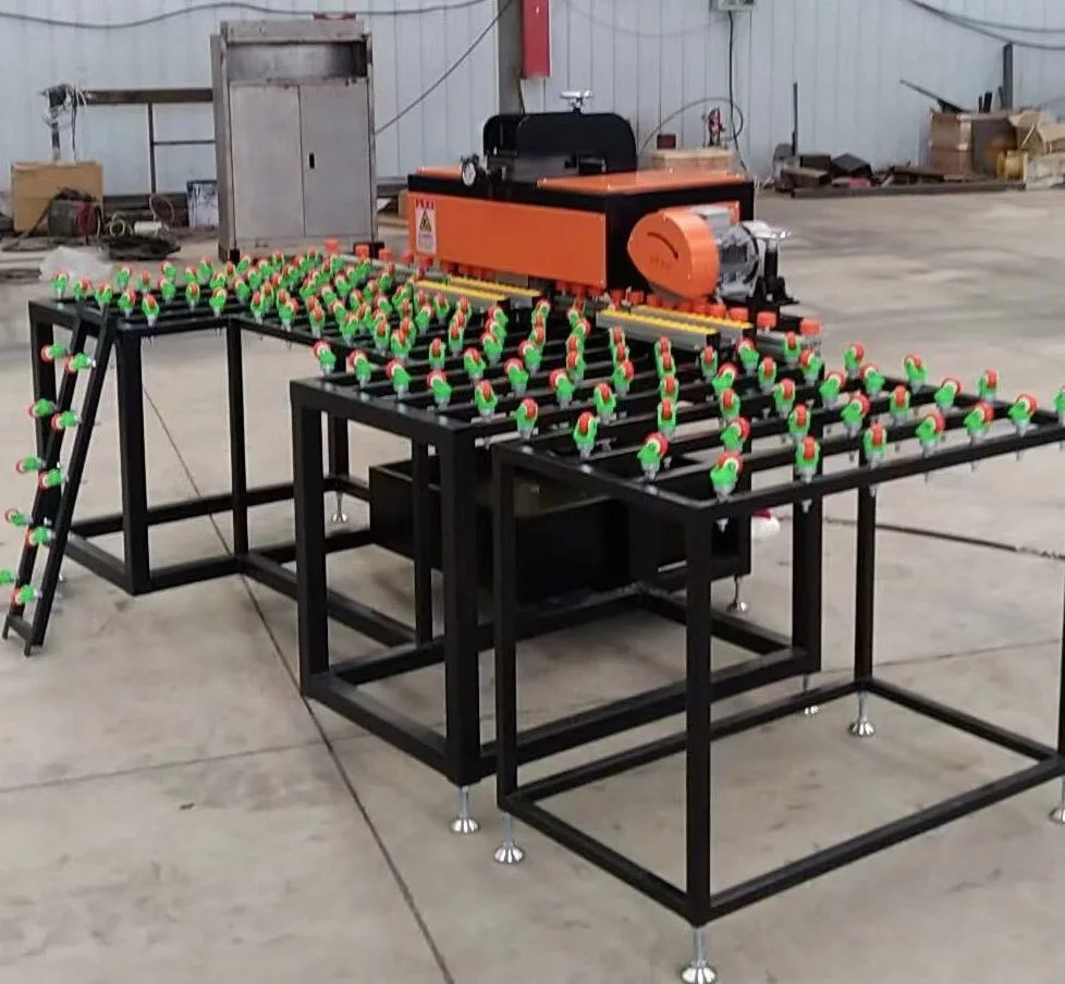 Straight Line Glass Edging Machine Manual Glass Edge Polishing Machinery Rough Grinding Fast Speed Support Low e Glass