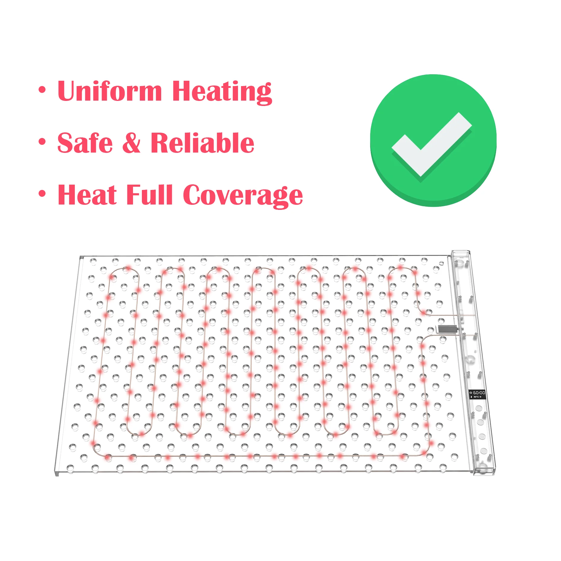 Flexible Silicon Food Heating Board Roll Up Easy Storage Portable Plated Small Electric Food Warmer