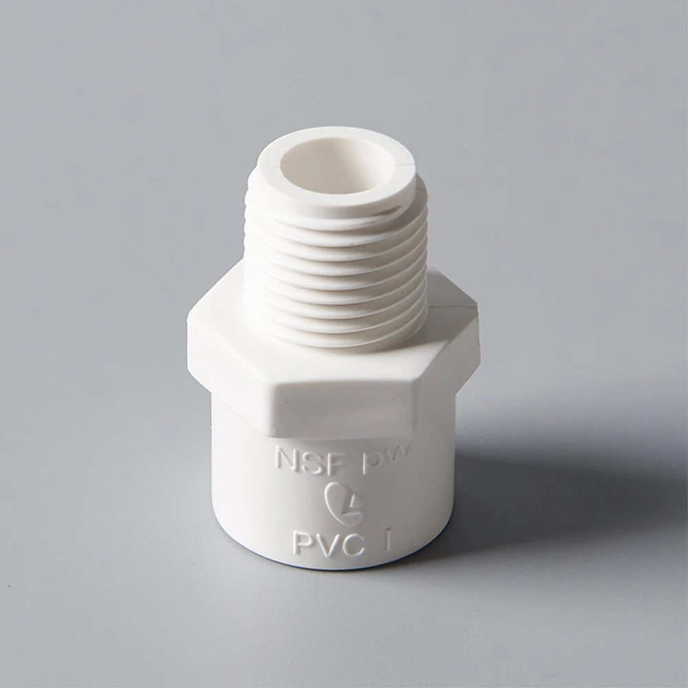 Good quality US standard ASTM D1785/2466 pvc water pipe male thread adapter
