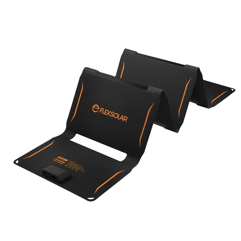 Factory wholesale overseas warehouse high efficiency portable 19.8v ETFE Solar Panelip67 solar charger  40W  for camping