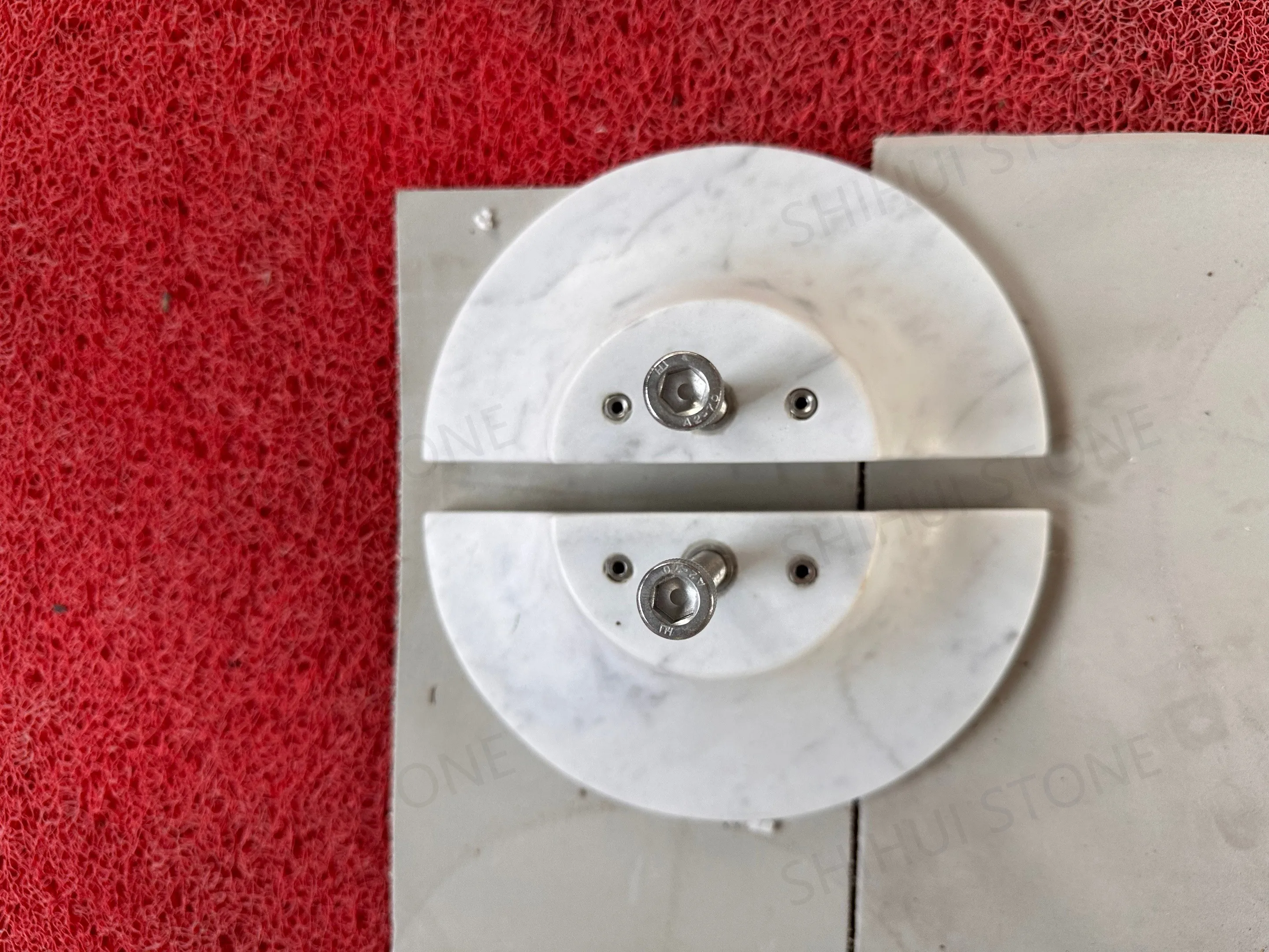 SHIHUI Customizable Modern Style Travertine Cabinet Handle Natural Stone Marble Knob Pull Bathroom Furniture Factory Designed