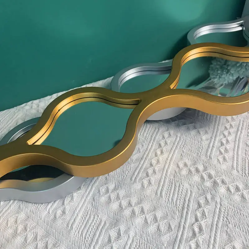 Wall Mirror Big Pack of 3 Modern Luxury Nordic Round Acrylic Living Room Furniture Home Decor Glass Gold Wall Mirror Decorative