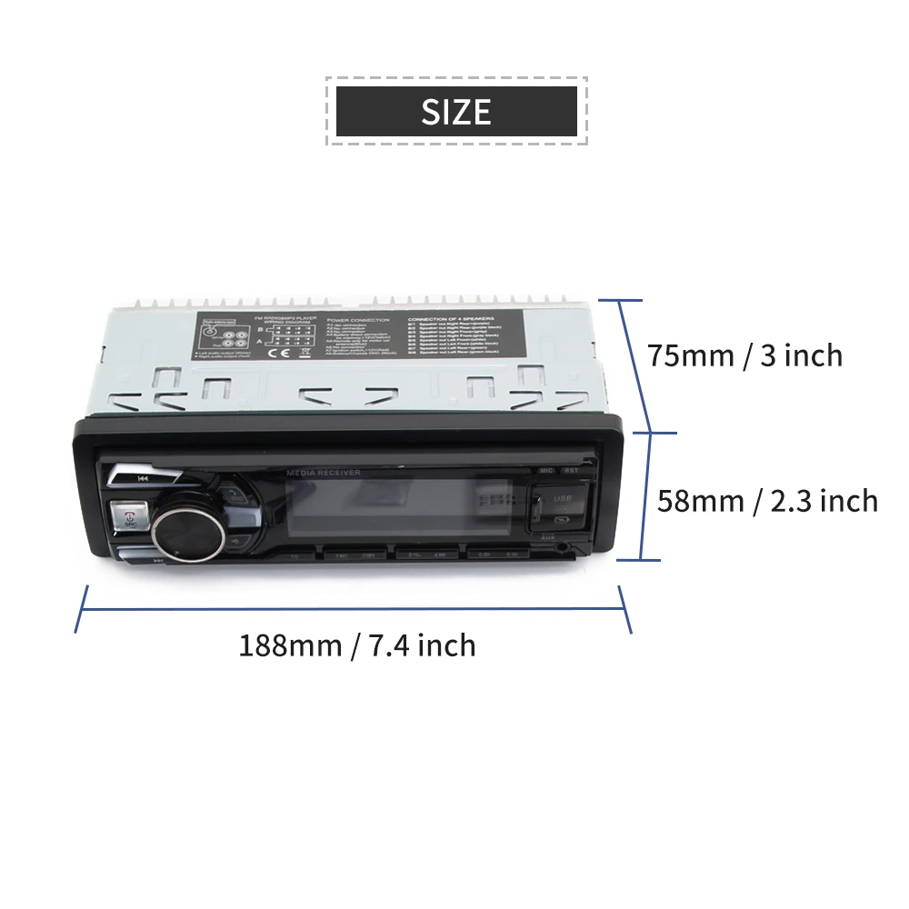 Multifunctional Car MP3 player 1 Din 12v Car Stereo Radio Car Mp3 Player USB SD for Fiat
