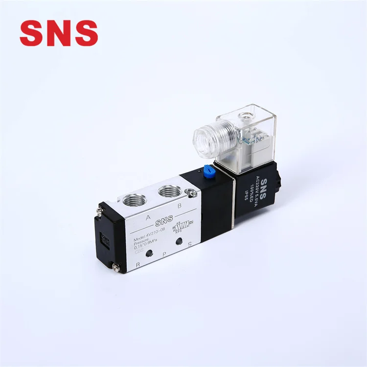 Manufacture Low Price Pneumatic Control Element 4v110 4v210 4v410 4v310 4v Series Solenoid Valve