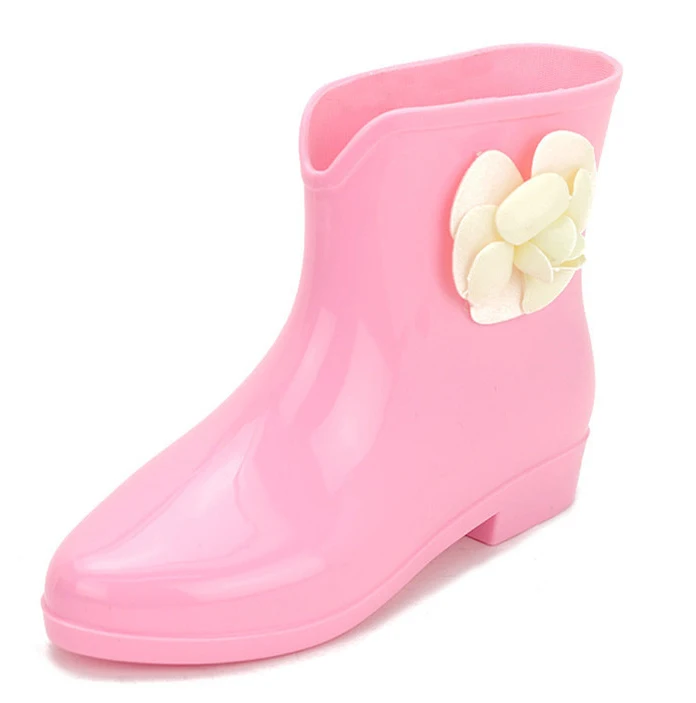 Customized Rubber Clear Waterproof  PVC natural rubber safety Rain Boots for women