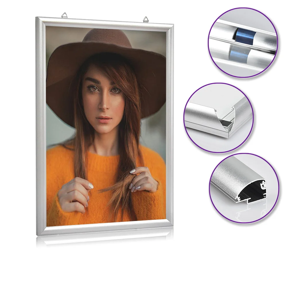 High Temperature Resistance Led Super Slim Magnetic Collage Frames Advertising Wall Poster