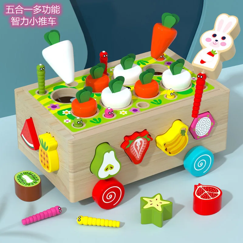 2024hot sale Multifunctional Baby Early Learning Educational Gift Creative Farm Fruit Matching Toys Carrot Game Intelligence Box