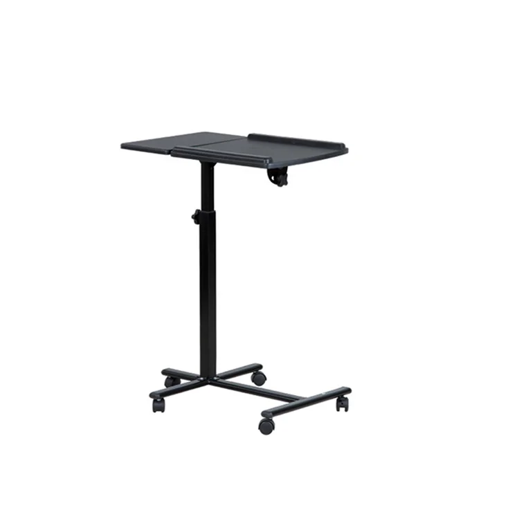 
On Bed Study Metal Wheel Leg Wood Rotating Top Laptop Computer Table 