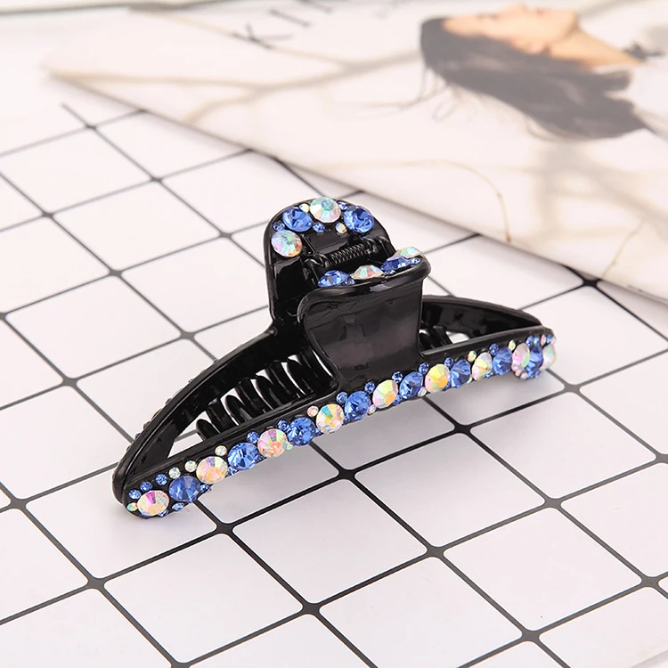 High quality rhinestone grab clip for women  PC hair claw clip shiny fancy hair accessories