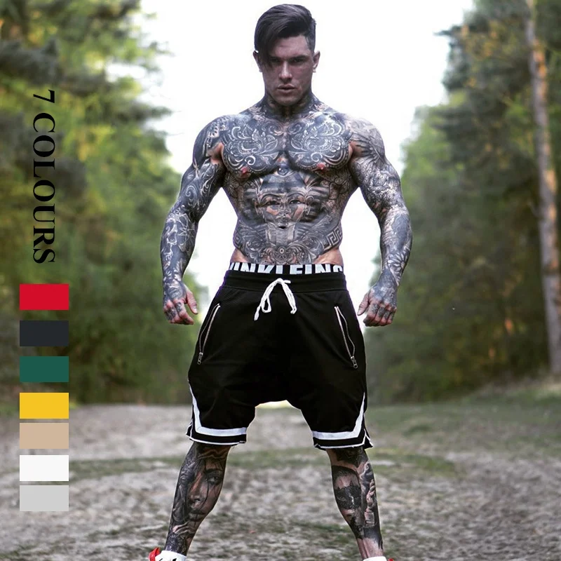 OEM Custom GYM Fitness Sports Shorts Mens Quick Dry Mesh Breathable Solid Hip Hop Casual Basketball Pants